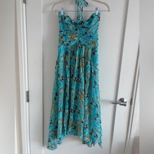A.L.C. Delfina Grotto Multi Floral Silk Blend Midi Dress - NWT - Size 4